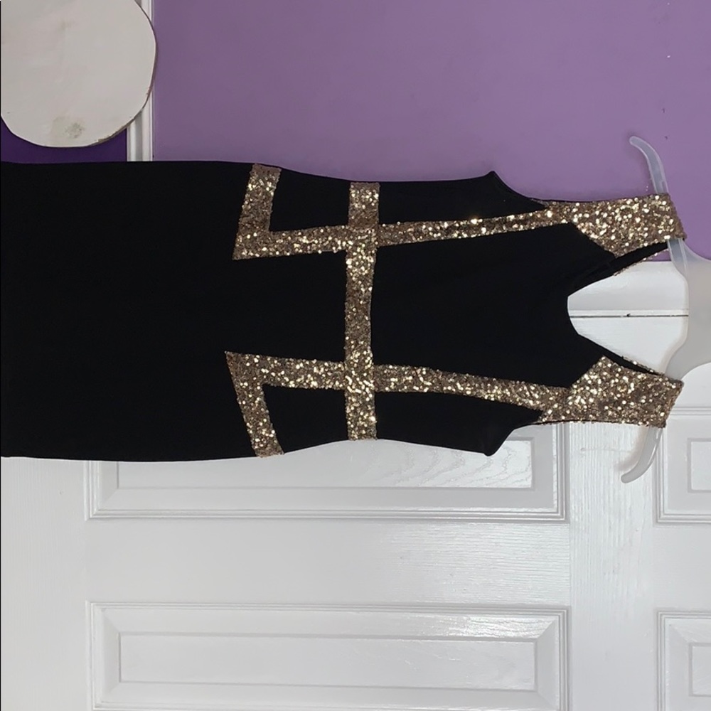 Black and Gold glitter dress